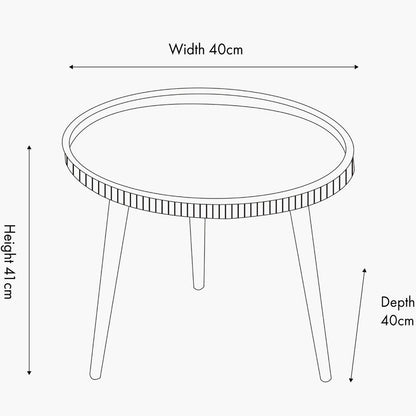 Hammond Natural and Black Pine Wood Side Table