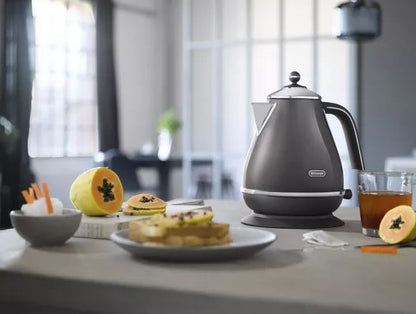 Delonghi Metalics 1.7L 3KW Kettle Grey