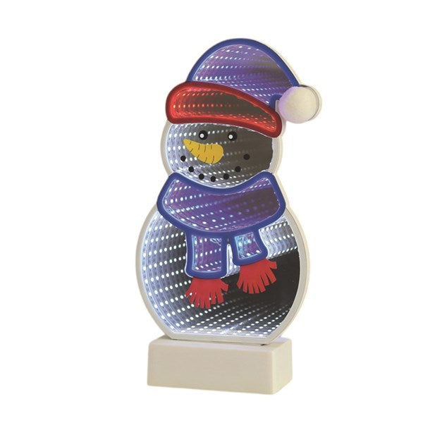 LED Infinity Snowman 14x28cm