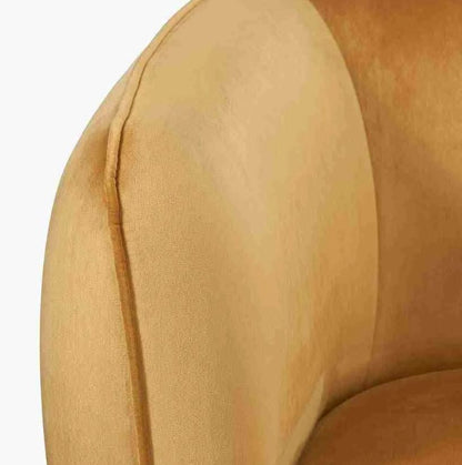 Lucca Gold Velvet and Metal Sofa