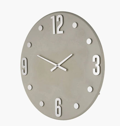 Cool Grey and Silver Metal Retro Wall Clock