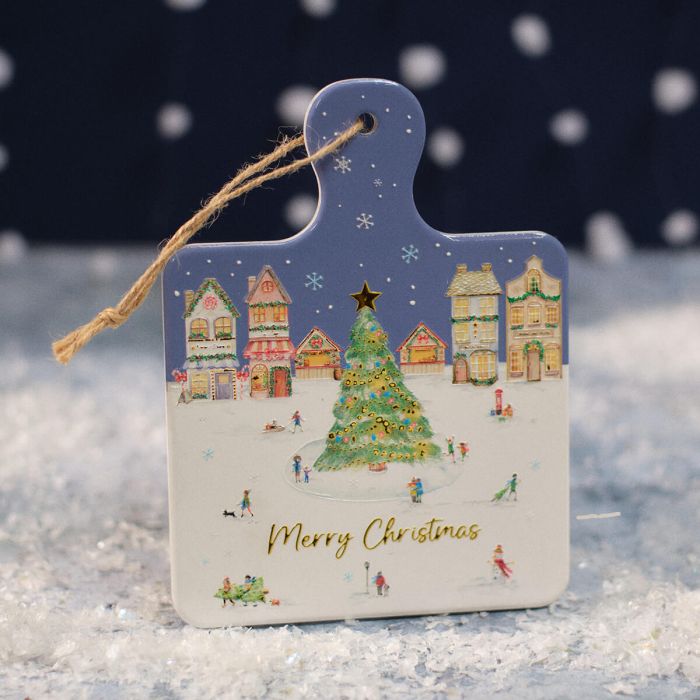 Christmas Market Ceramic Trivet