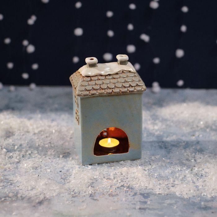 Christmas Market Stoneware Old Bakery Candle Holder