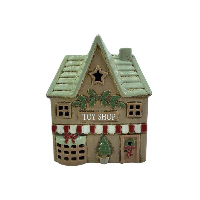 Christmas Market Stoneware Candle Holder