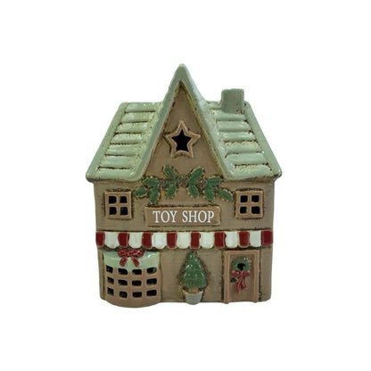 Christmas Market Stoneware Candle Holder