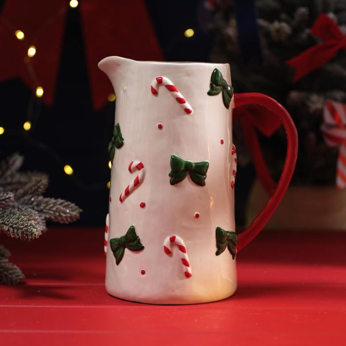 Merry Little Bows Ceramic Tall Jug