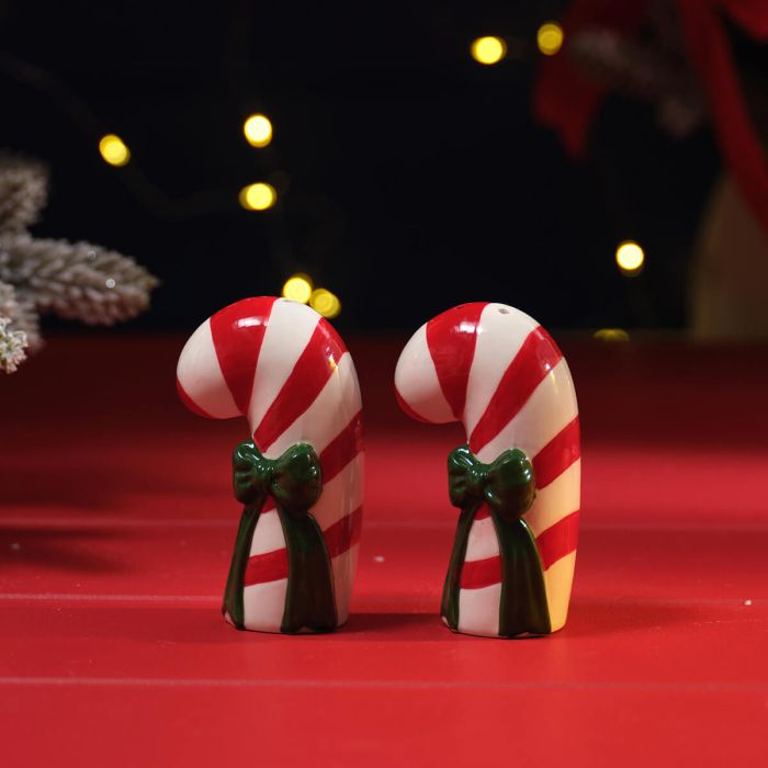 Merry Little Bows Ceramic Bow and Candy  Cane
