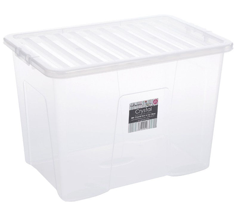 Wham 80 L Crystal Clear Box & Lid