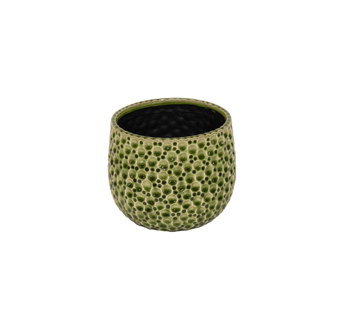 Drops Belly Pot - Green Planter