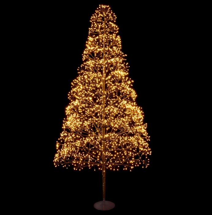 1.8m Black Ultrabright Tree with 3010 Warm White LEDs