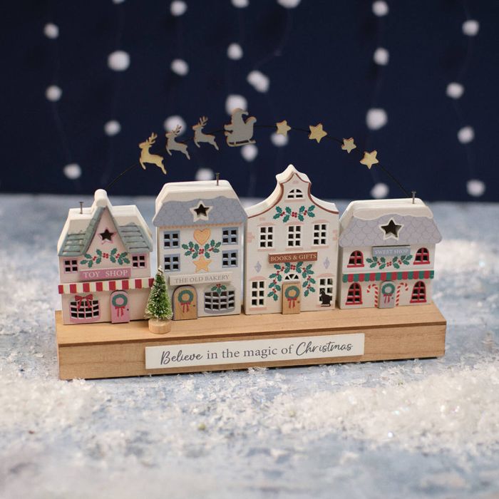 Christmas Market Believe In The Magic Wood Block
