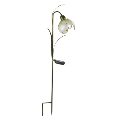 Snowdrop Hand Painted Glass Solar Light