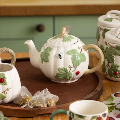 Price &amp; Kensington Harvest Harmony Pumpkin 6 Cup Teapot