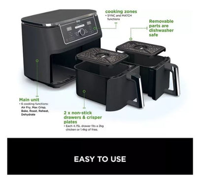 NINJA Foodi MAX Dual Zone AF400UK Air Fryer