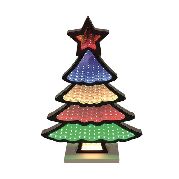 LED Infinity Xmas Tree 21x31cm