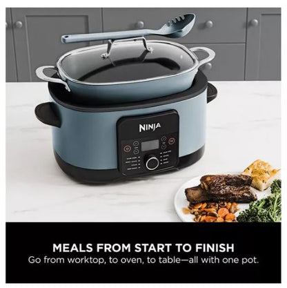 NINJA Food Cooker 8-in-1 Slow Cooker 8L - Sea Salt Grey