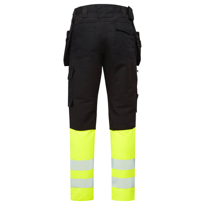 Portwest DX4 Hi-Vis Holster Trousers Yellow / Black