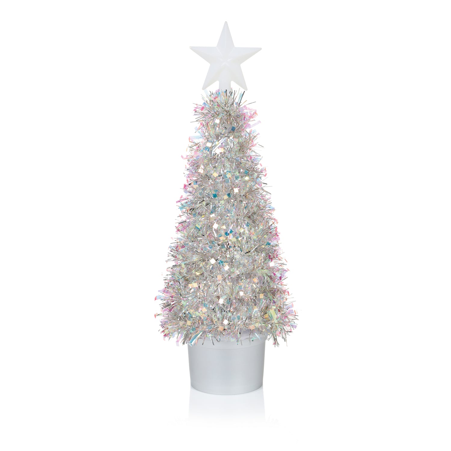41cm Iridescent Tinsel Tree