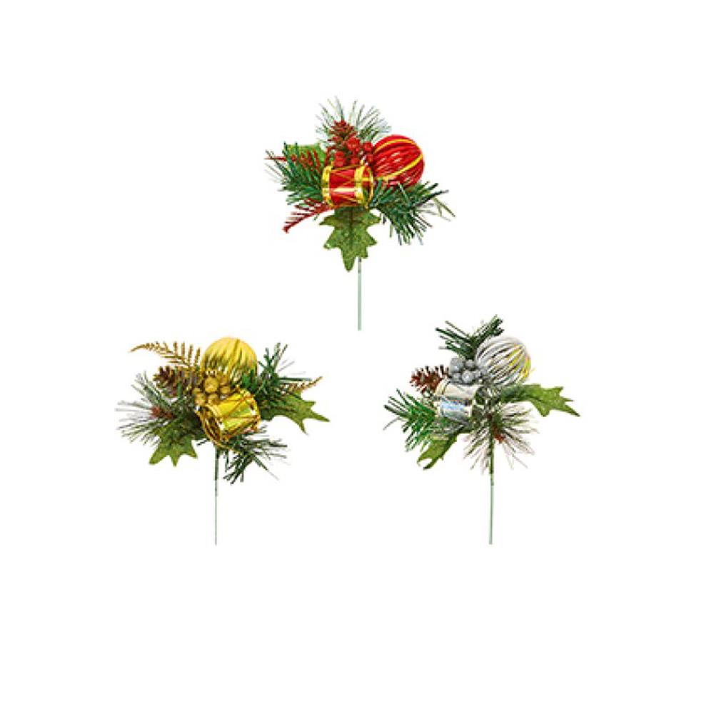 Ball &amp; Drum Christmas Pick - 18cm