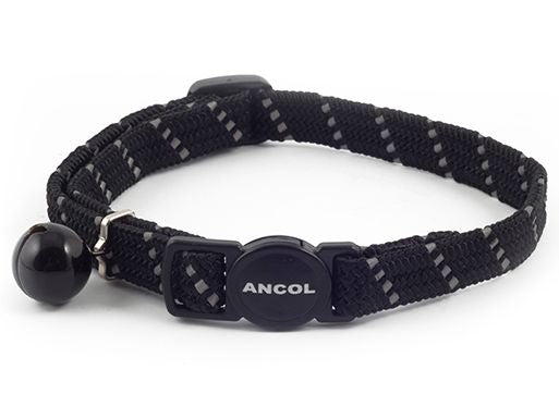 Reflective Softweave Cat Collar Black