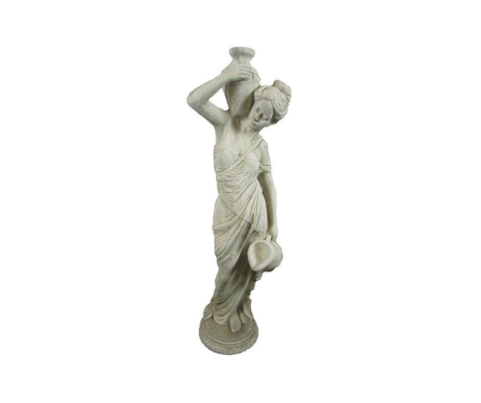 Urn Girl Concrete Garden Ornament - 114cm