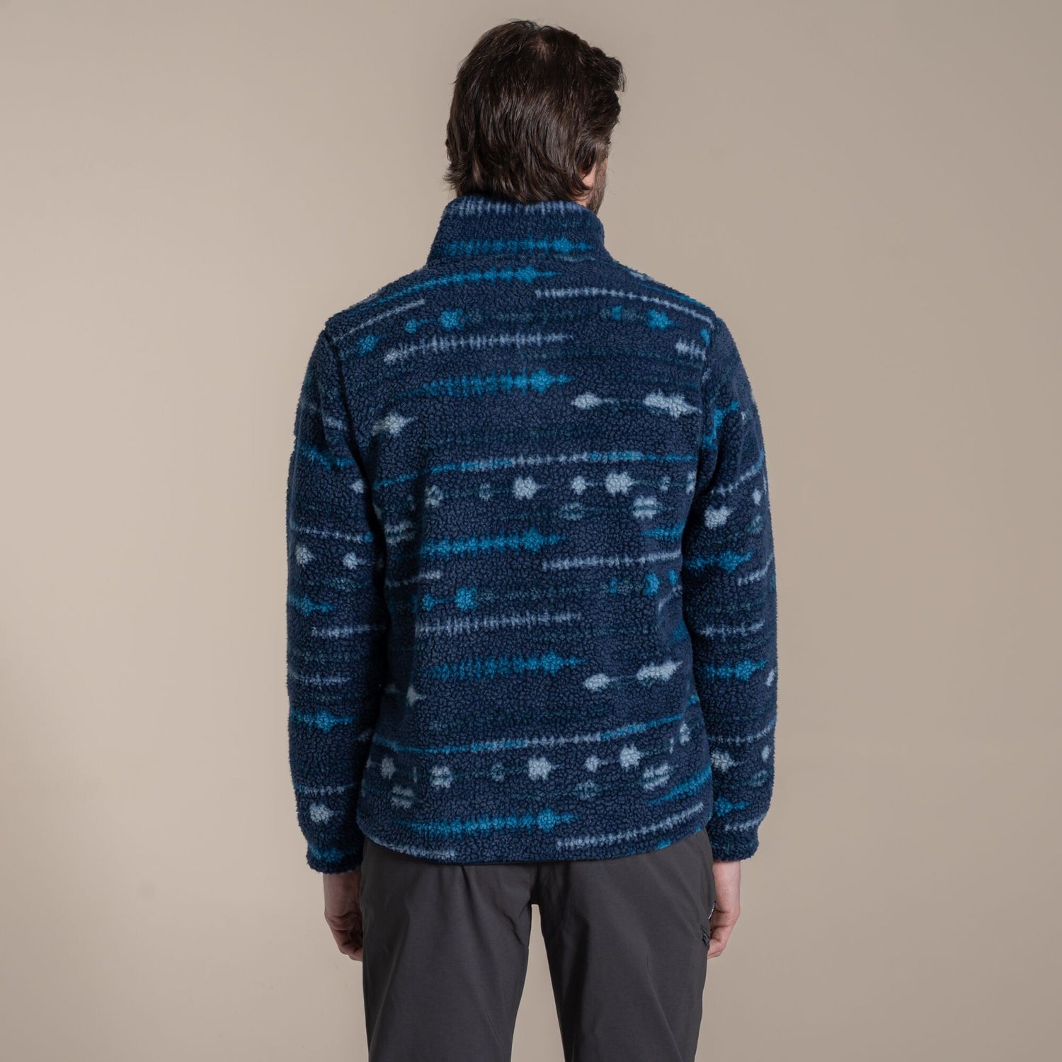 Craghoppers Rawthey Half Zip Fleece | Blue Navy Print