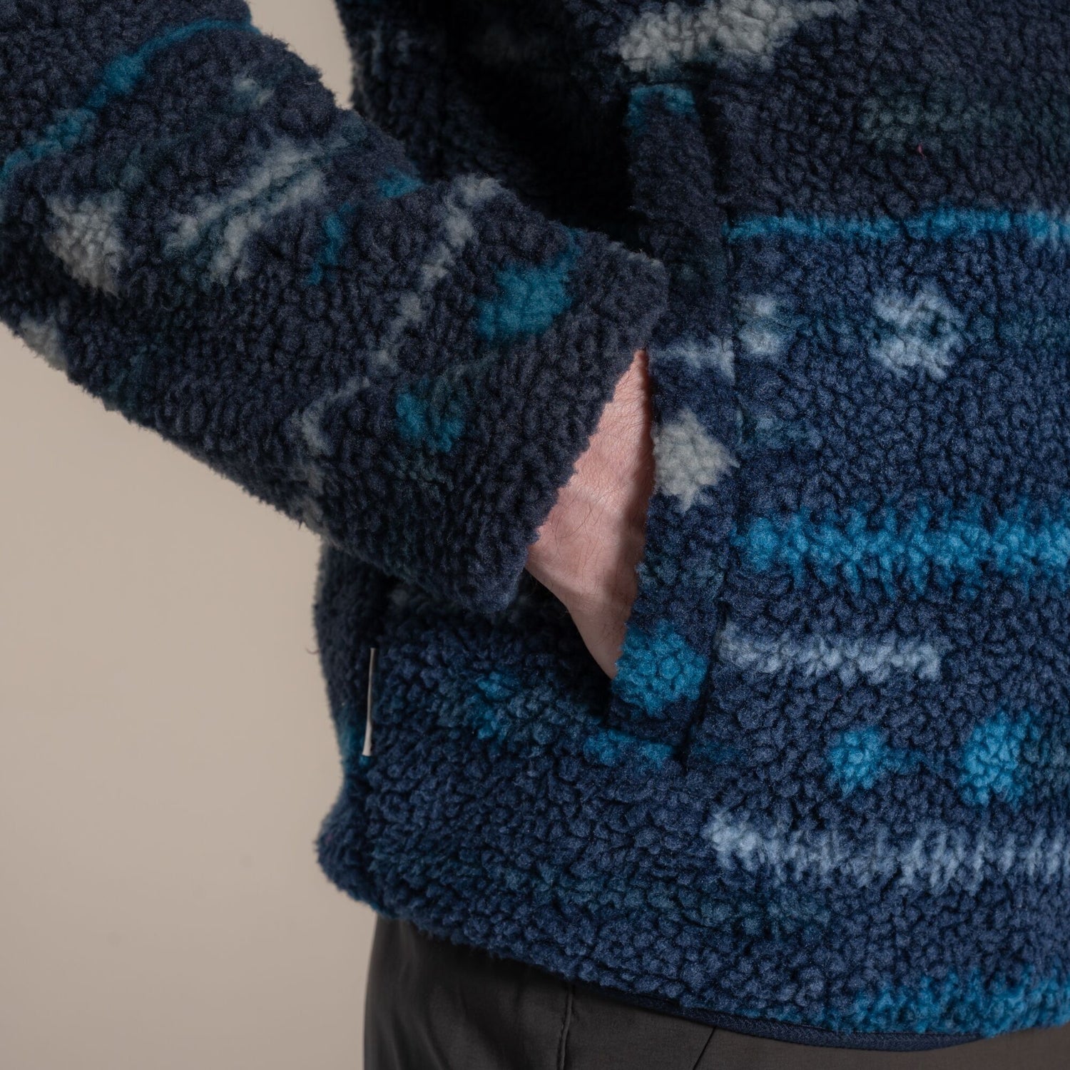 Craghoppers Rawthey Half Zip Fleece | Blue Navy Print