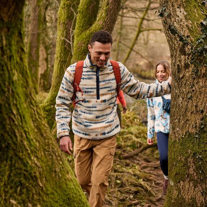 Craghoppers Rawthey Half Zip Fleece - Ecru Print