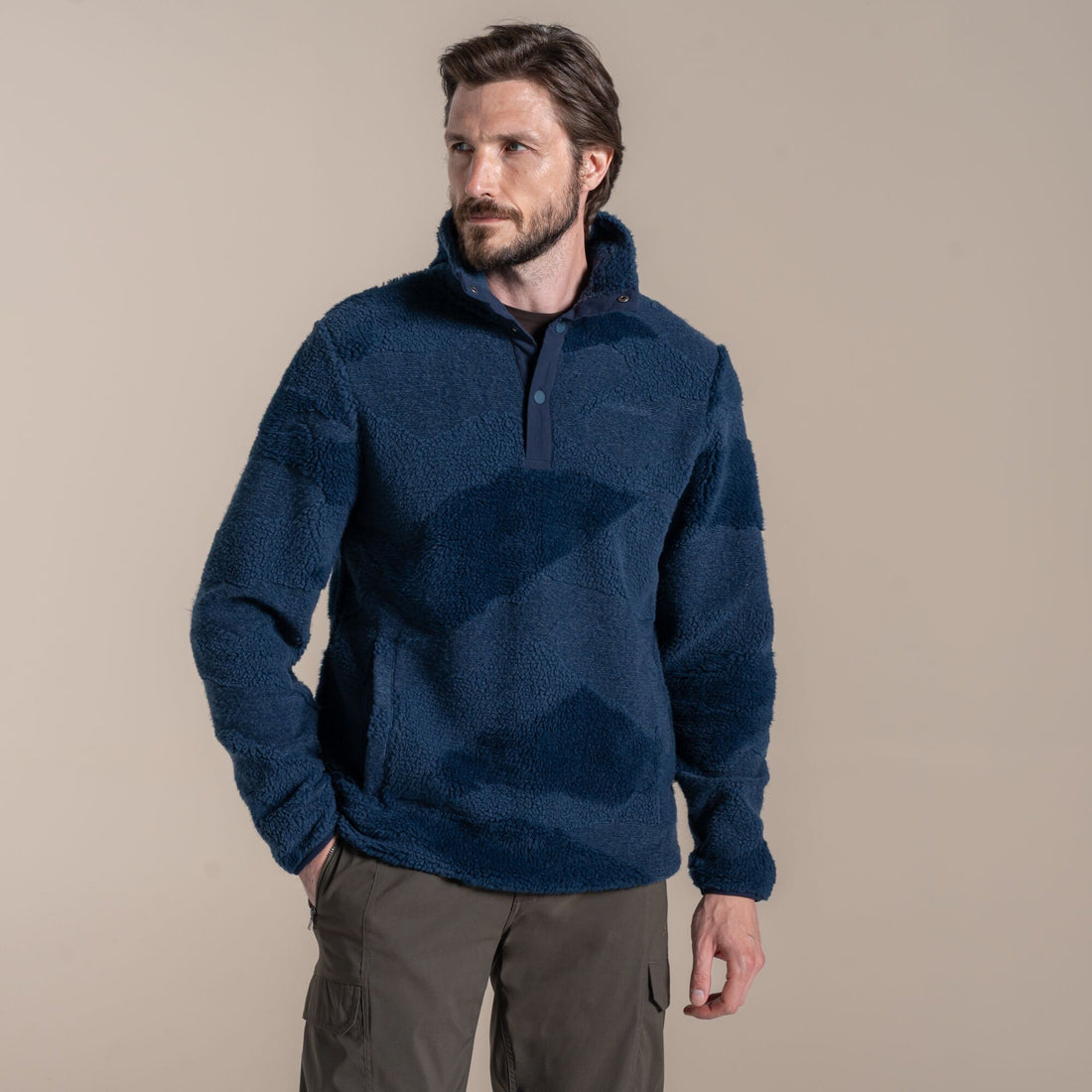 Craghoppers Angletarn Overhead Fleece - Blue Stone Print