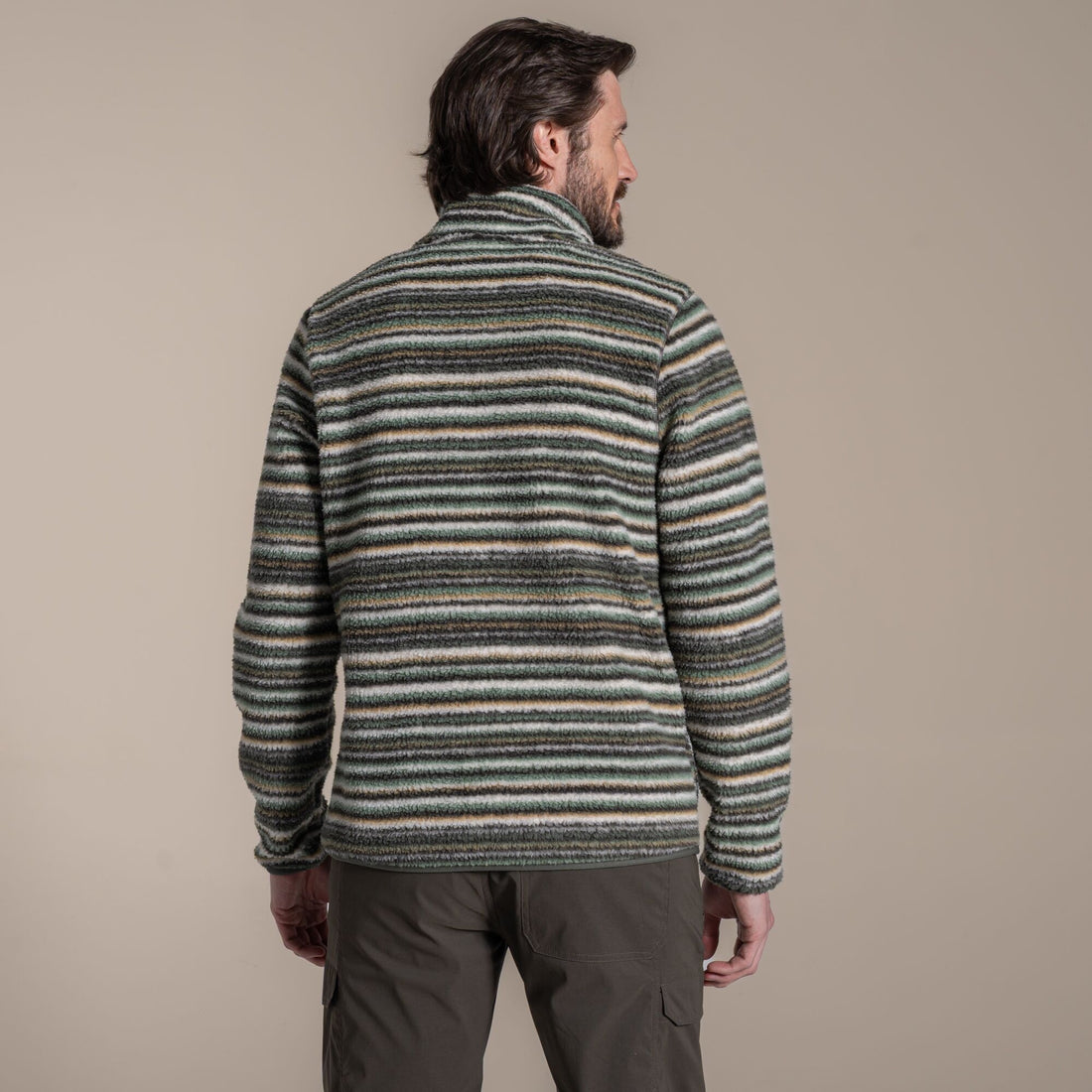 Carghoppers Tatton II Half Zip Fleece | Woodland Green Print