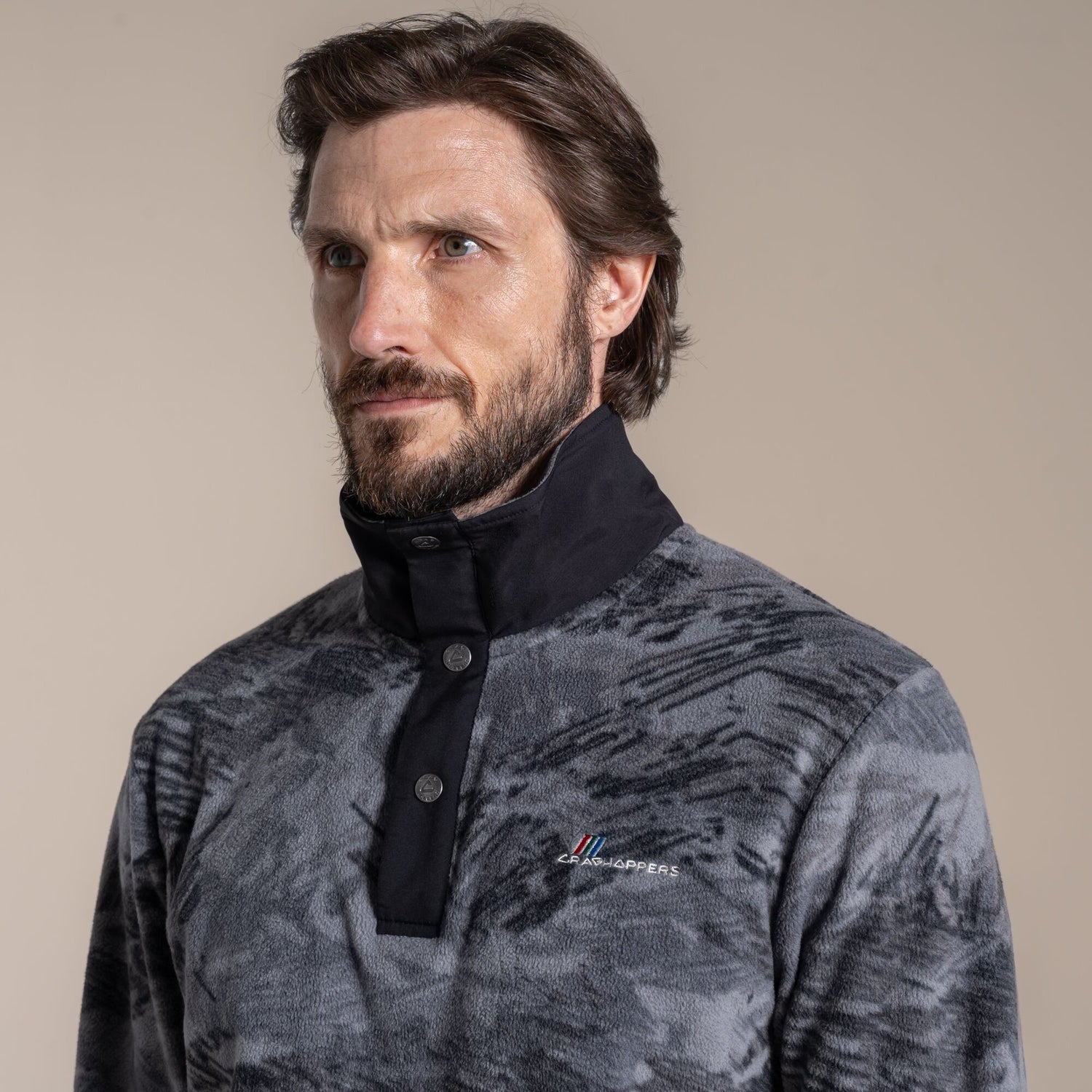 Craghoppers Dewlish II Overhead Fleece - Dark Iron Print