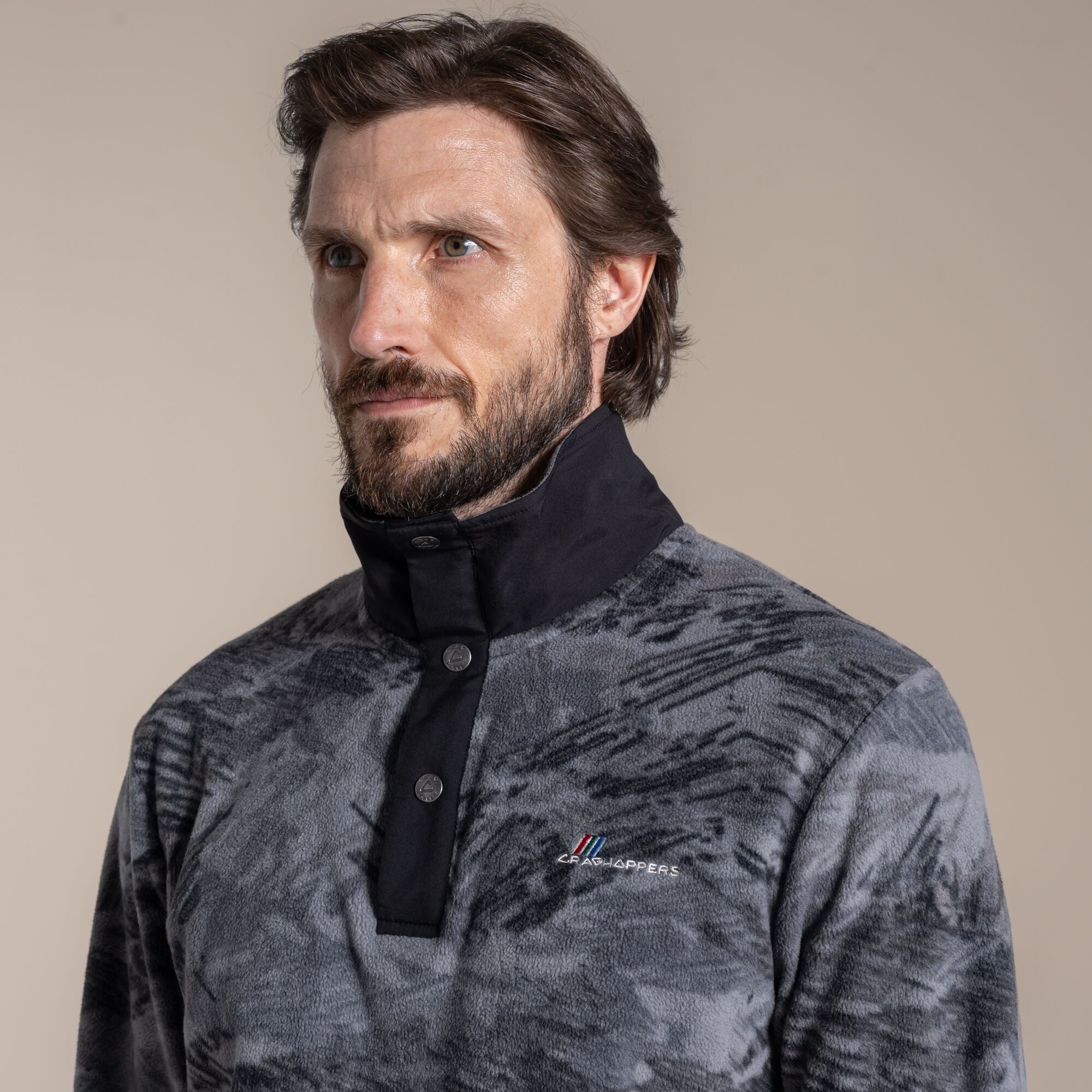 Craghoppers Dewlish II Overhead Fleece - Dark Iron Print
