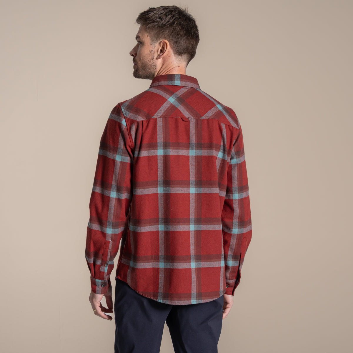 Craghoppers Rowan Long Sleeved Check Shirt - Red Jasper