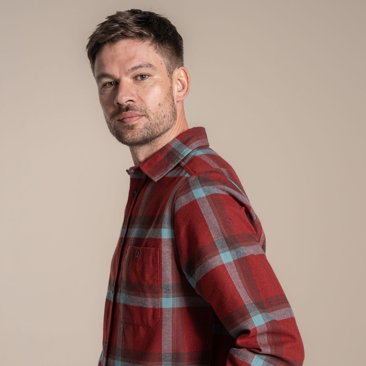 Craghoppers Rowan Long Sleeved Check Shirt - Red Jasper