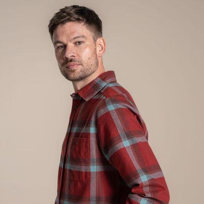 Craghoppers Rowan Long Sleeved Check Shirt - Red Jasper