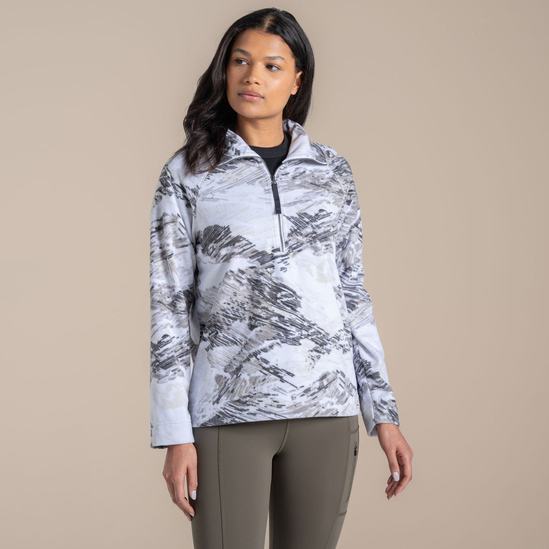 Craghoppers Annijela Half Zip - Optic White Print