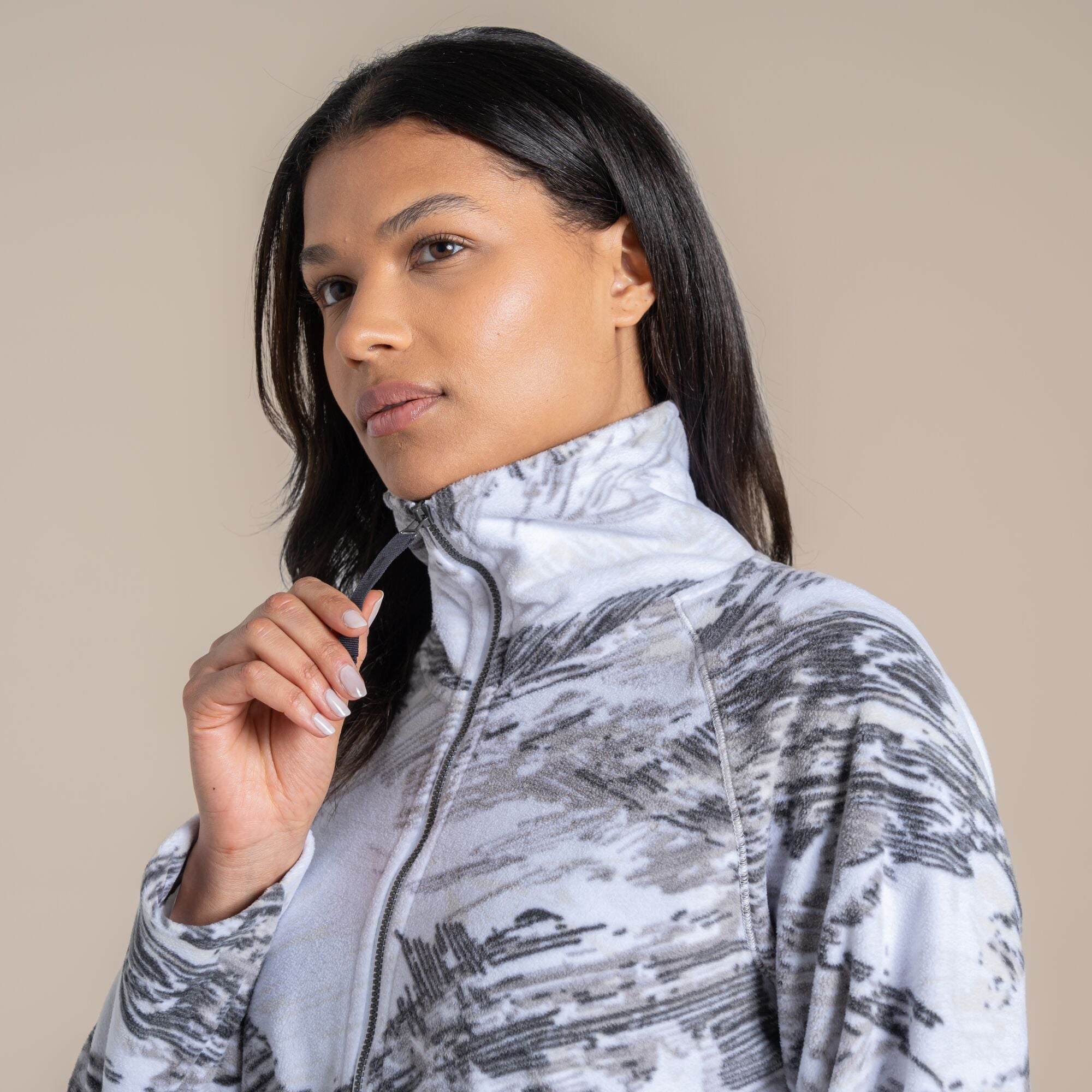 Craghoppers Annijela Half Zip - Optic White Print