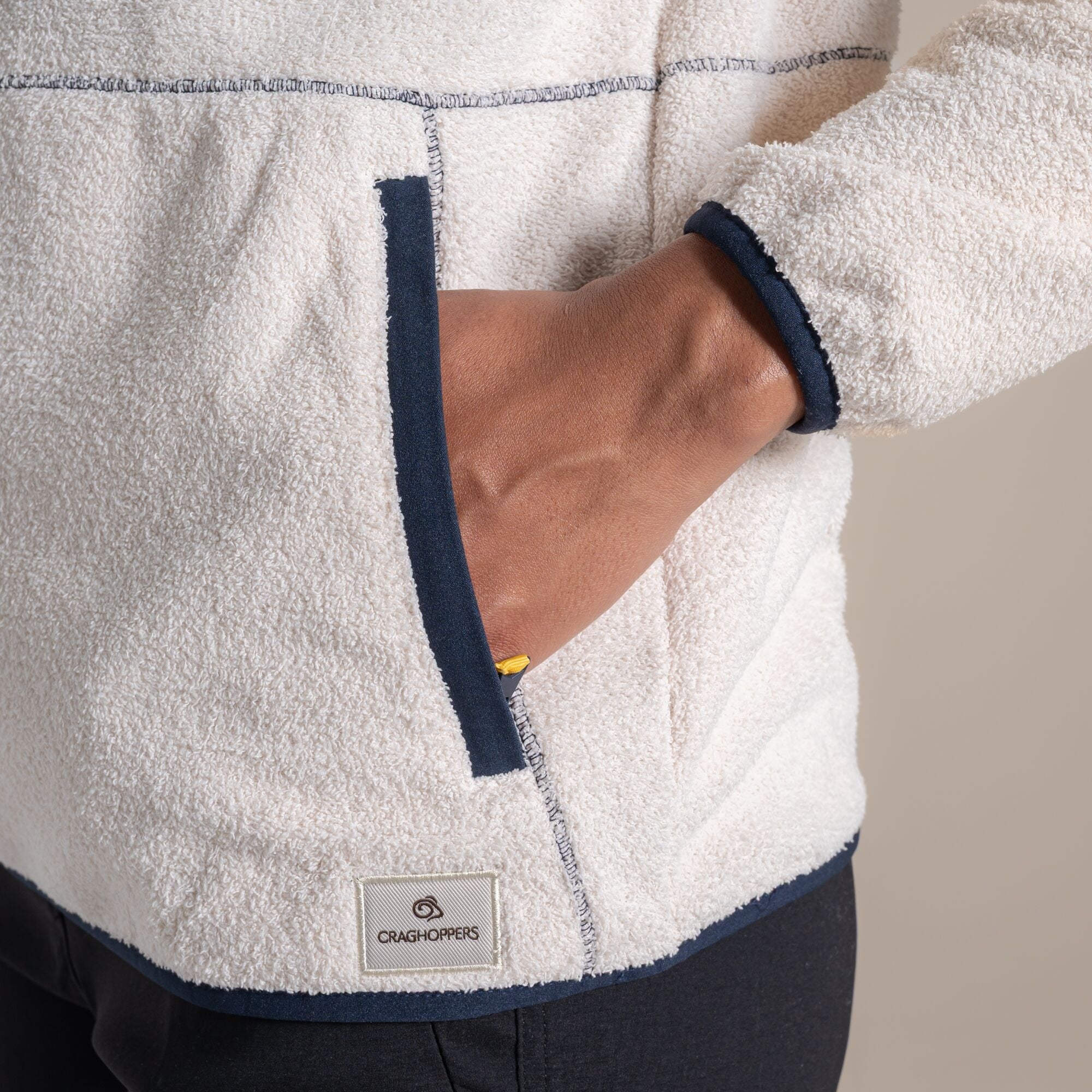 Craghoppers Laia Hooded Half Zip - Ecru Print