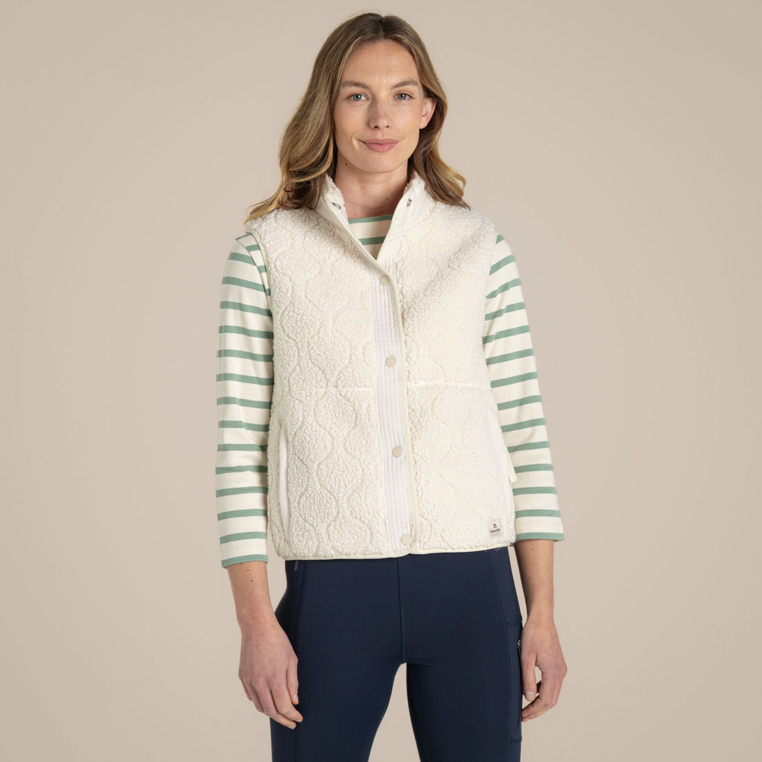 Craghoppers Dinas Vest Fleece - Ecru Print