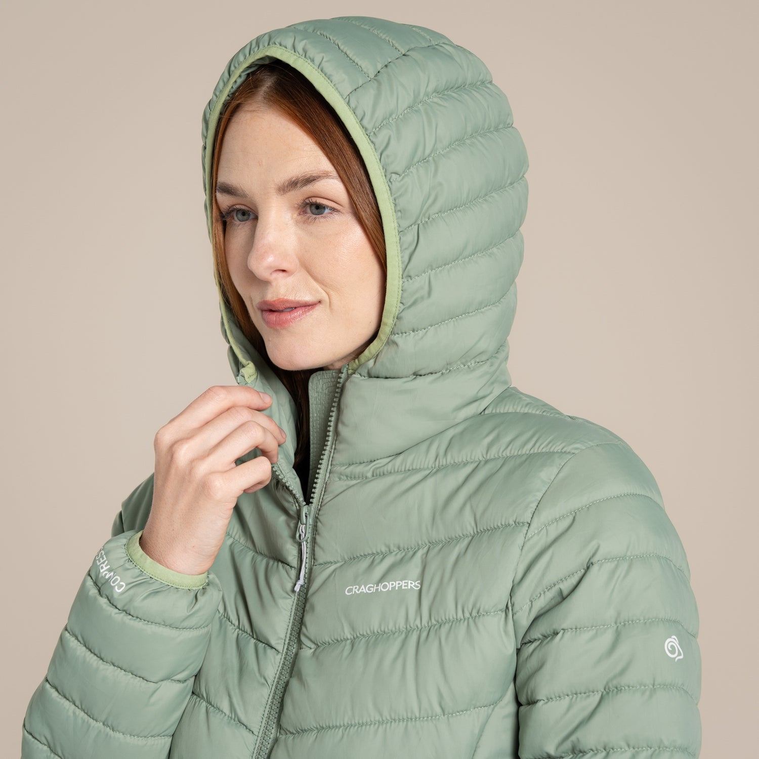Craghoppers Compress Lite IX Hooded Jacket - Deep Bud Green