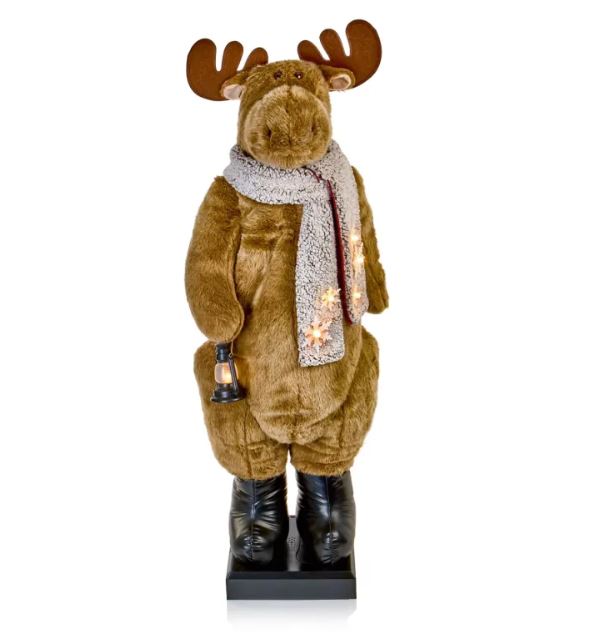 1.5m Animated Lit Musical Reindeer with Motion and Sound Sensor