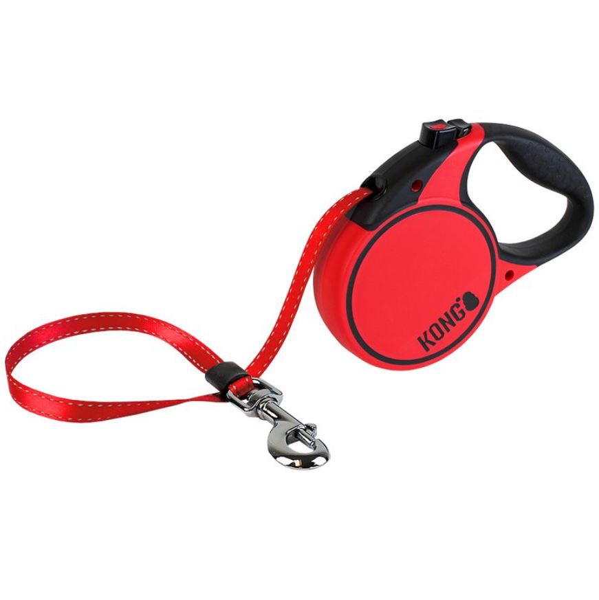 KONG Retract 5m Lead SM Tape Red 20kg