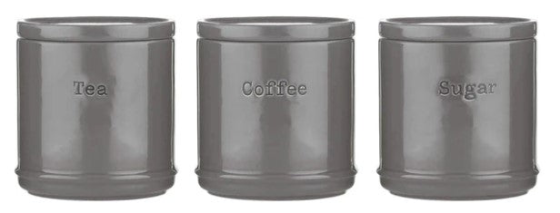 Price & Kensington Accents Tea/Coffee/Sugar Storage - Charcoal