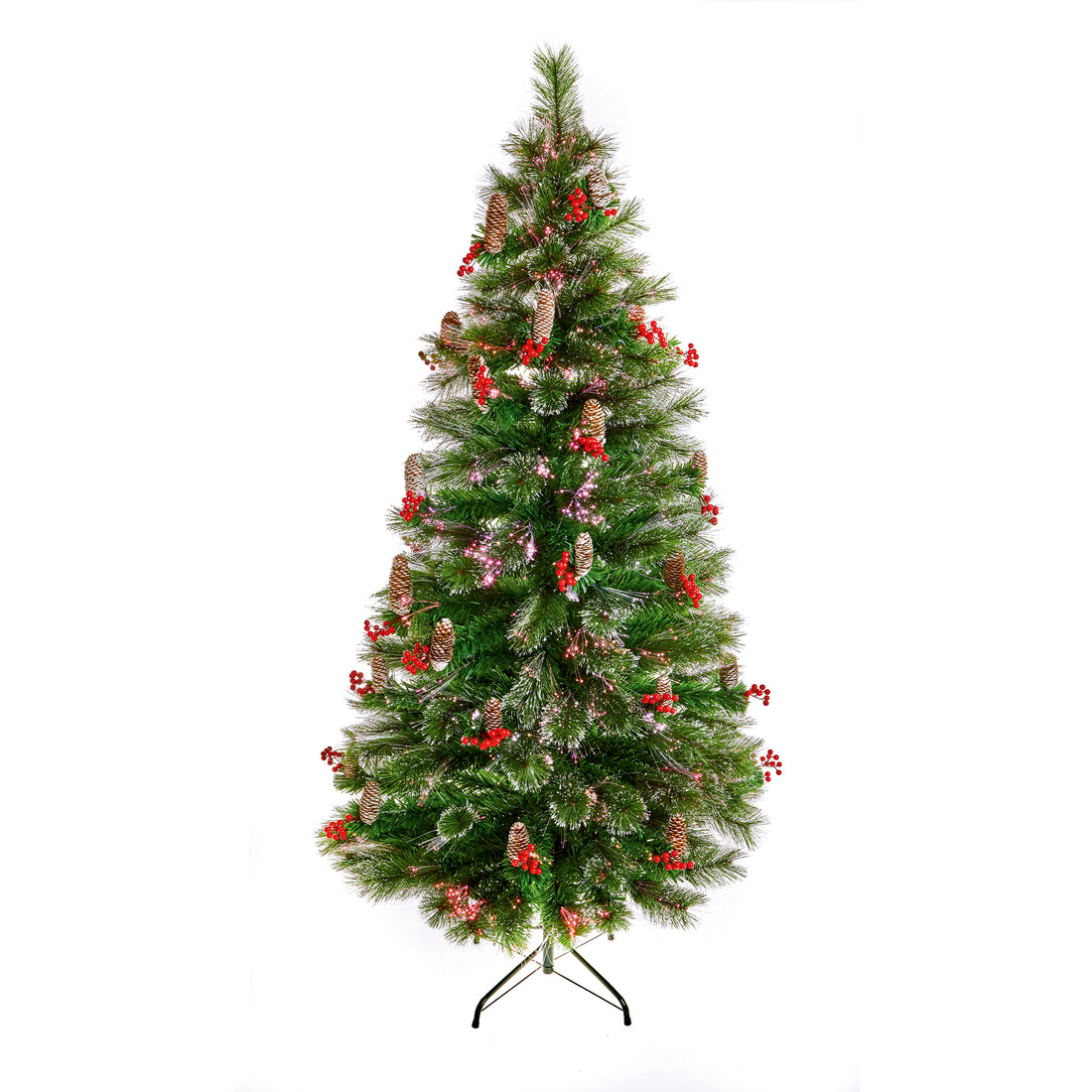 2.1m Snow Tipped Bottle Brush Christmas Tree