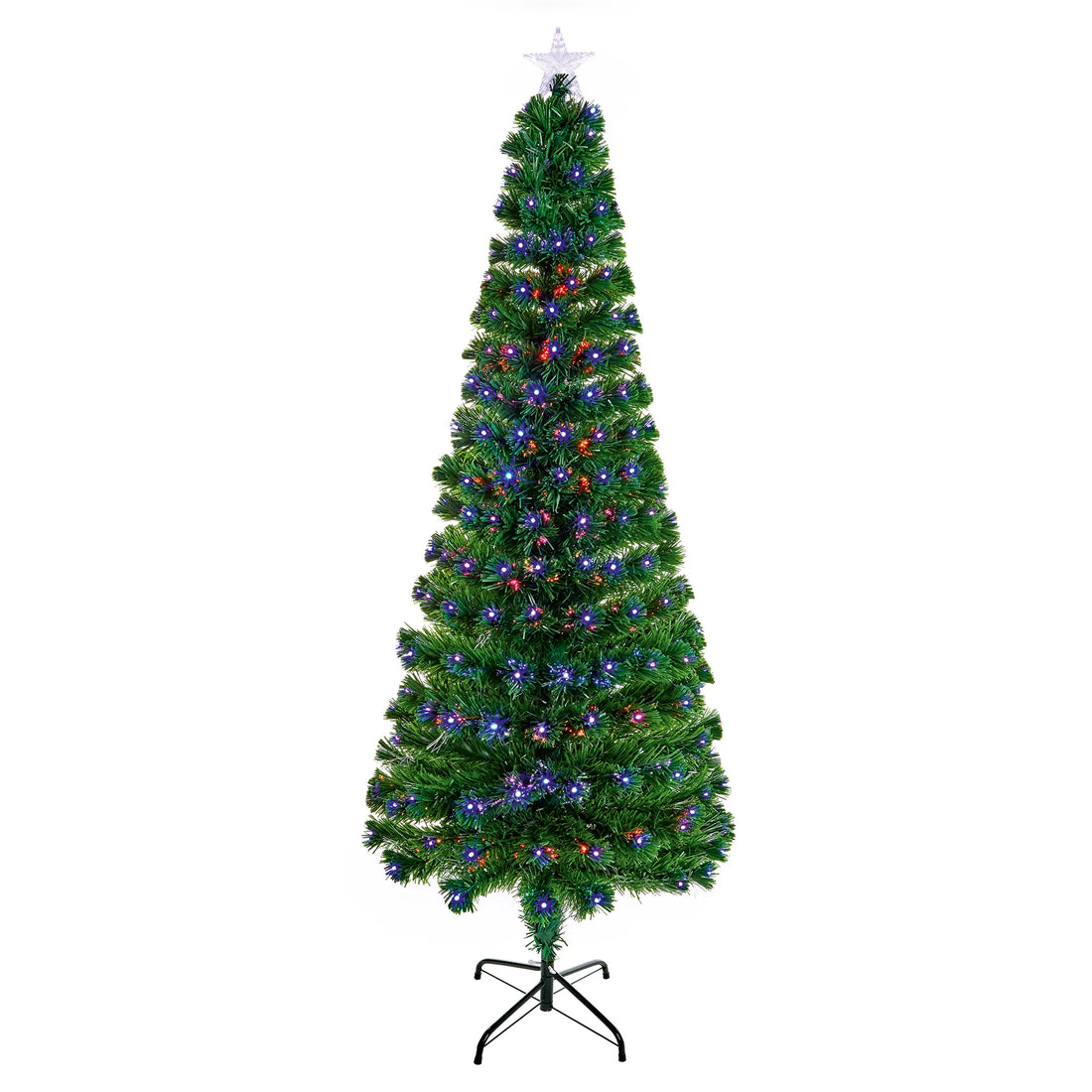 1.8m Fibre Optic Slim Star Tree LED