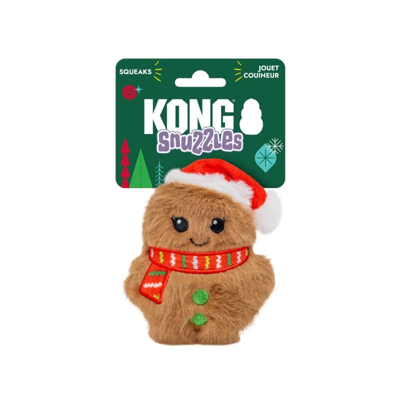 Kong Holiday Snuzzles Gingerbread Man Dog Toy