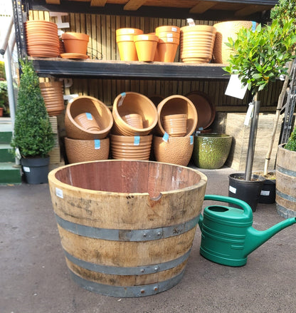 Recycled Wine Barrell Planter - Light