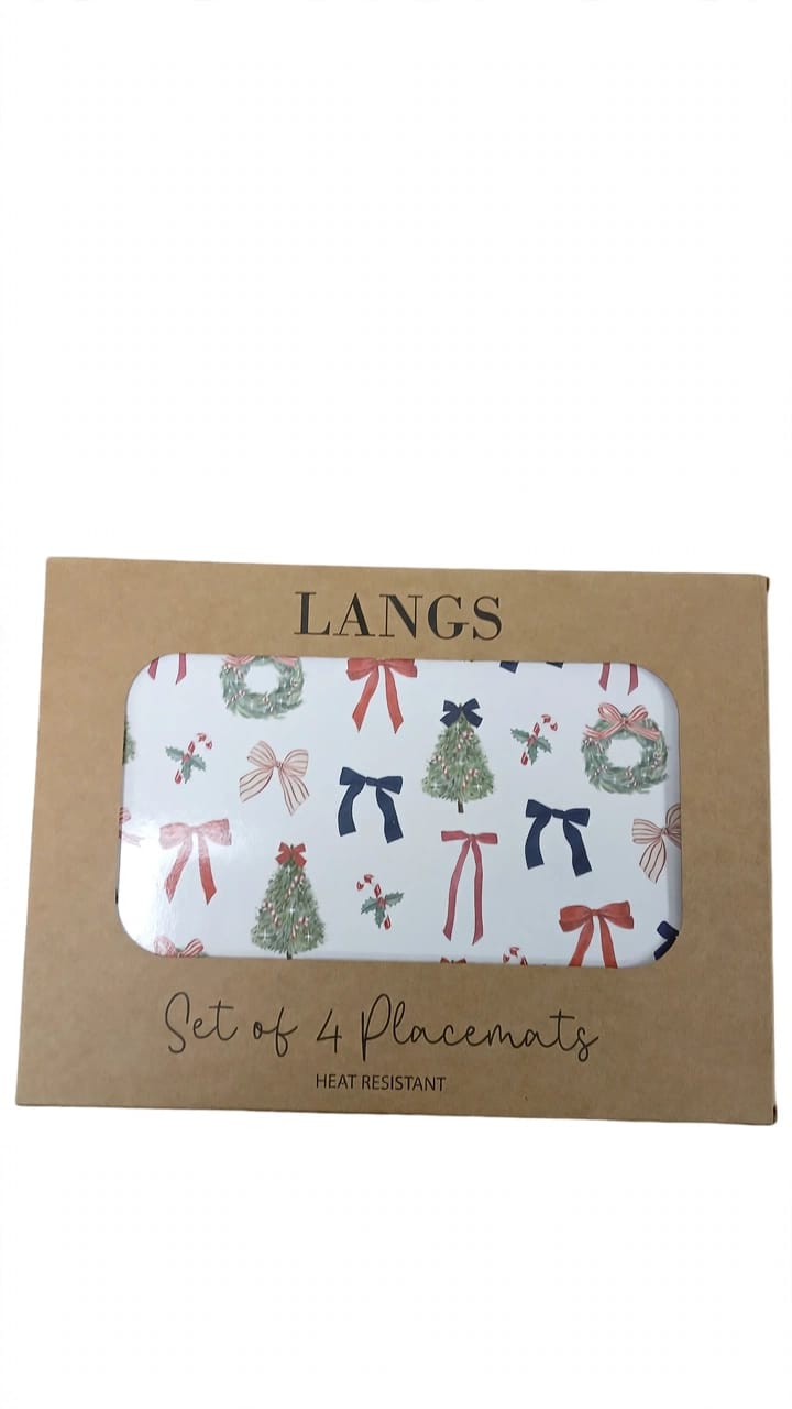 Merry Little Bows Heat Resistant Placemats - Set of 4