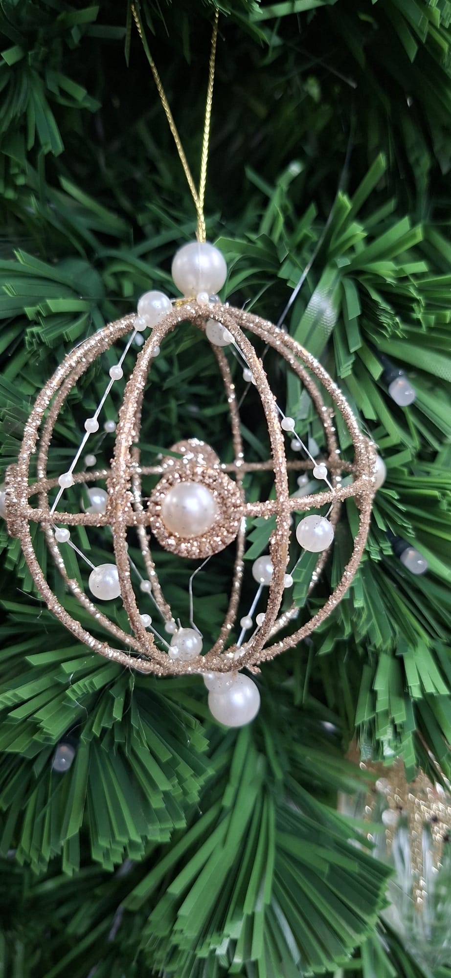 Champagne Gold with Pearls Decoration - 8-19cm