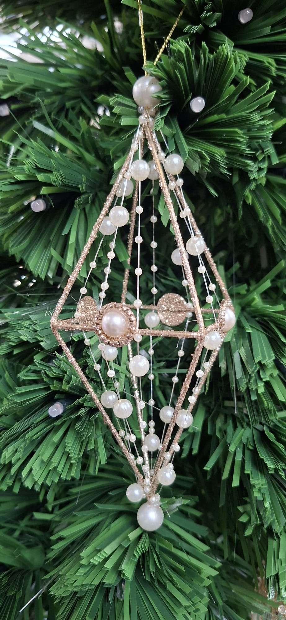 Champagne Gold with Pearls Decoration - 8-19cm